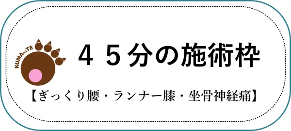 ４５分枠施術のテキスト画像