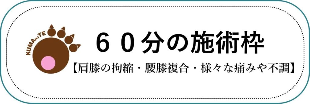 ６０分の施術のテキストイラスト