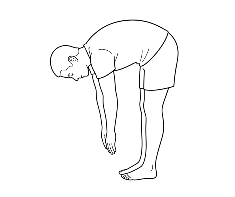 体前屈をしているイラスト
